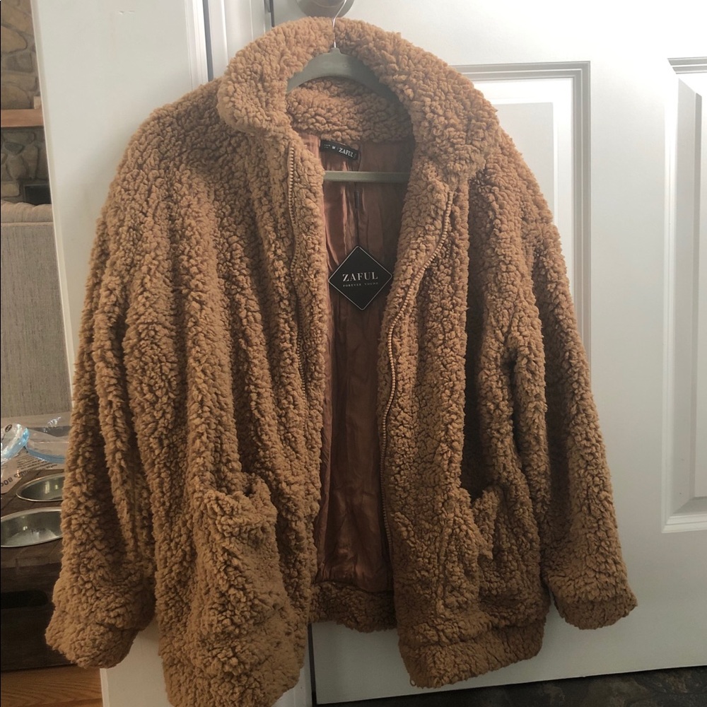 Zaful teddy bear zip up